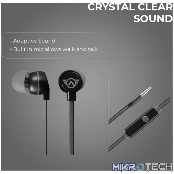 Amplify Sport Quick series earbuds with mic - black/grey - Image 4