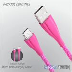 Volkano Fashion series cable Micro USB 1.8m - Lumo - Pink - Image 5