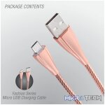 Volkano Fashion series cable Micro USB 1.8m - Rose Gold - Image 5