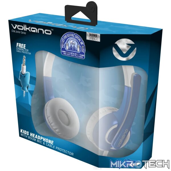 Volkano Kids Chat Junior series headset with mic - Blue - Image 4