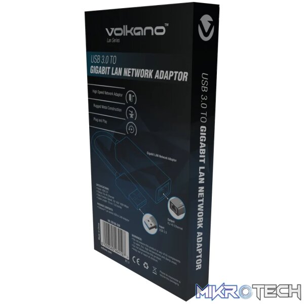 Volkano Lan Series USB 3.0 to Gigabit LAN Network Adaptor - Image 5