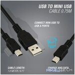 Volkano Mini Connect series USB to Mini USB cable 0.75m - Image 5