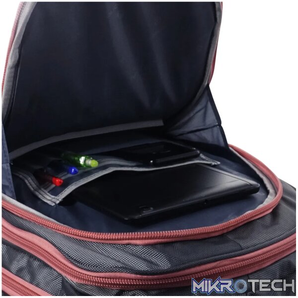 Volkano Orthopaedic Backpack 36L - Dark Grey/ Pink - Image 5