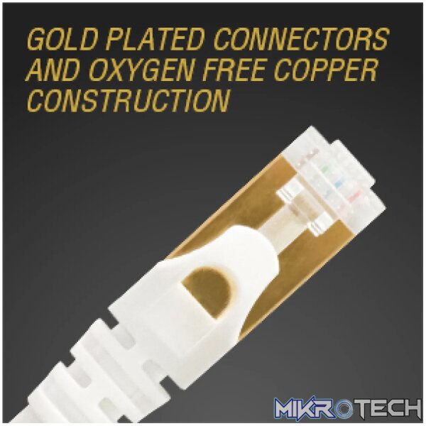 VolkanoX Giga series Cat 7 Ethernet cable 10meter - white - Image 5