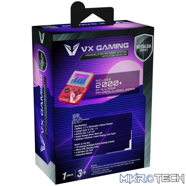 VX Gaming Nostalgia Series Handheld Retro Game Station with - Image 5