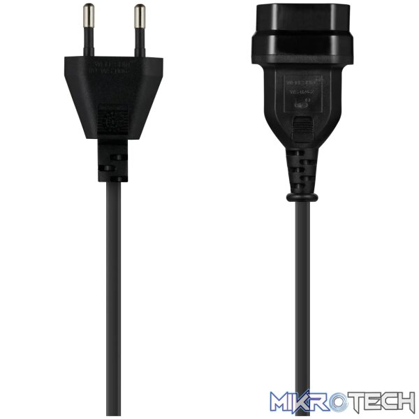 Easy Cable Extender 2Pin Euro to 2Pin Euro Socket 2M - Black - Image 6