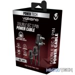 Power Cable Double 3 pin IEC 1.8m 10A - black - Image 5