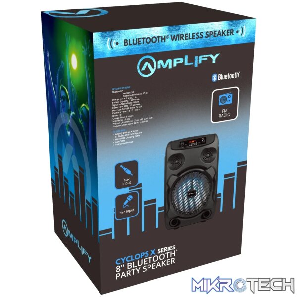 Amplify Cyclops X Series 8 inch Bluetooth Party Speaker - Image 6