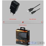 Amplify Dual USB Wall Charger with Micro Cable - Black - Image 6