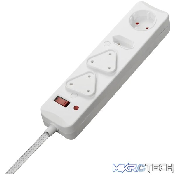 SWITCHED 4 Way Surge Protected Multiplug 3M White - Image 6