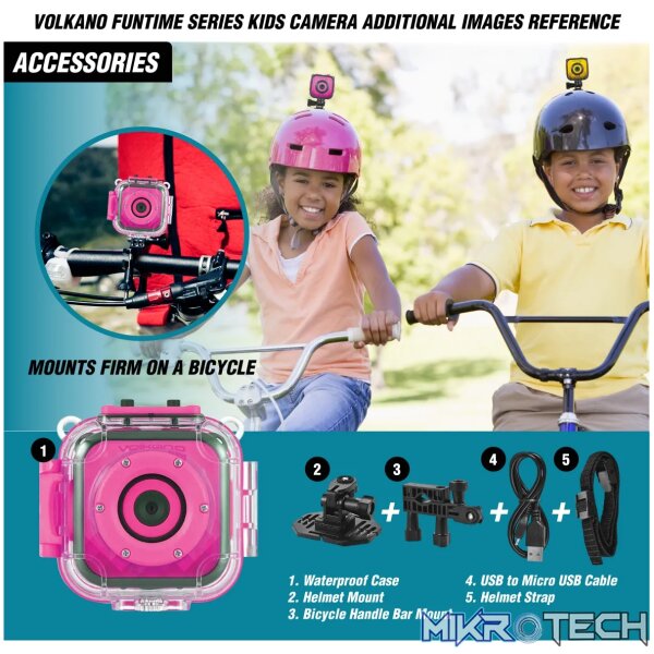 Volkano Funtime series Kids action camera - Pink - Image 5