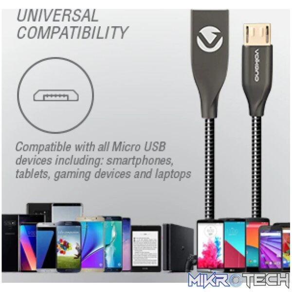 Volkano Iron Series Micro USB Cable - Black - Image 6