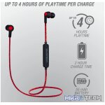Volkano Moda- Nylon Bluetooth Earphones with Carry case-RD - Image 5