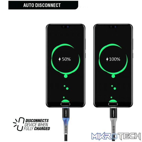Volkano Smart series Auto Disconnect Micro USB cable, 1.8m - Image 6