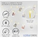 Volkano Twinkle Series Mini LED Clip String Lights - Gold - Image 6