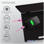 Volkano Fashion series cable Type-C 1.8m - Lumo - Pink - Image 7
