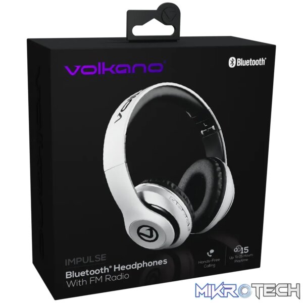 Volkano Impulse Series Bluetooth Headphones - Silver - Image 7