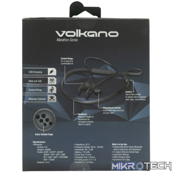 Volkano Marathon series Bluetooth earphone with neckband - Image 7