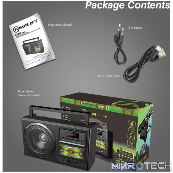 Amplify Tuner series Bluetooth Radio - Black - Image 6
