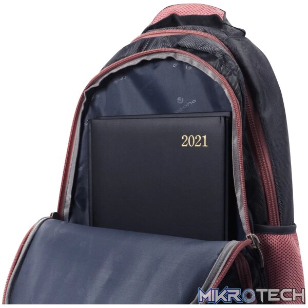 Volkano Orthopaedic Backpack 36L - Dark Grey/ Pink - Image 7