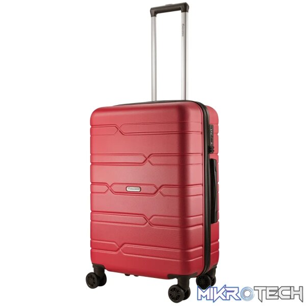 Highlander Bondi ABS 4-Wheel Spinner 65cm Luggage Red - Image 10