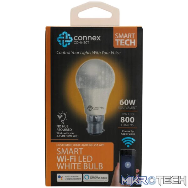 Smart WiFi Bulb 9W LED Warm White Bayonet - Image 7