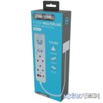 SWITCHED 4 Way Medium Surge Protected Multiplug 0.5M Blue - Image 6