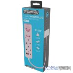 SWITCHED 4 Way Medium Surge Protected Multiplug 0.5M Pink - Image 8