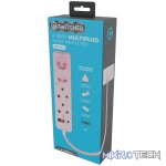 SWITCHED 4 Way Surge Protected Multiplug 3M Pink - Image 7