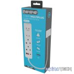 SWITCHED 4 Way Surge Protected Multiplug 3M White - Image 7