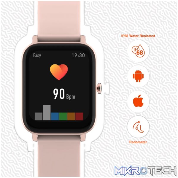 Volkano Azure series Fashion Smart Watch - Pink/Rose Gold - Image 8