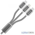 Amplify Linked Series 3 in 1 Charge cable - Gun Metal 1.2m - Image 7