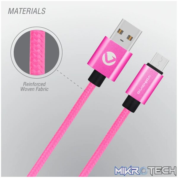 Volkano Fashion series cable Type-C 1.8m - Lumo - Pink - Image 8