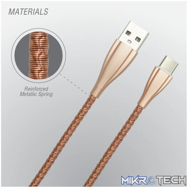 Volkano Fashion series cable Type-C 1.8m - Rose Gold - Image 7