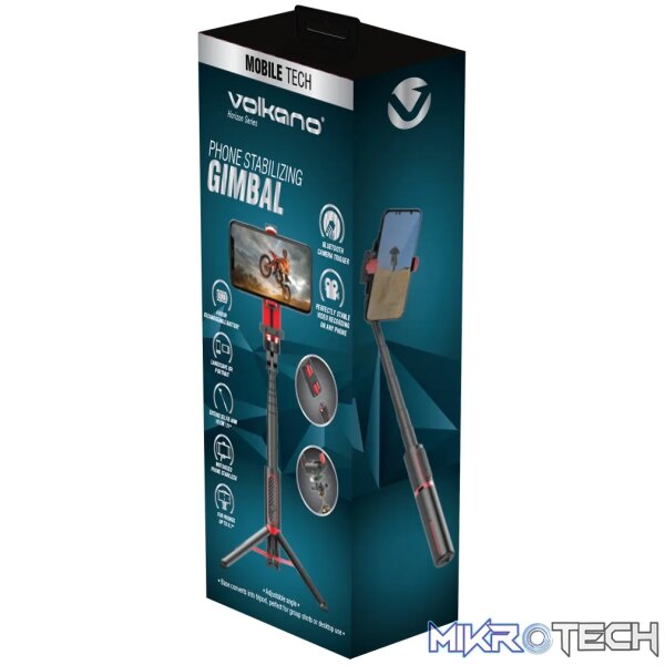 Volkano Horizon series Phone Gimbal Stabiliser with tripod - Image 6