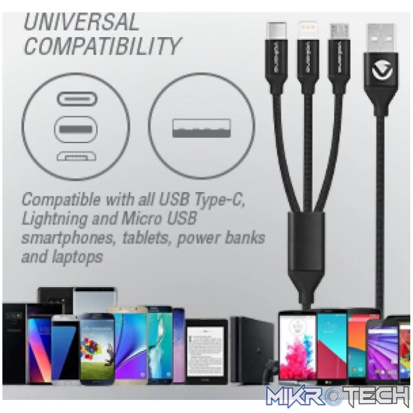 Volkano Weave Series 3 in 1 Charging Cable - Image 8