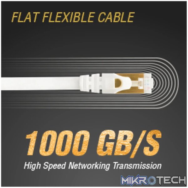 VolkanoX Giga series Cat 7 Ethernet cable 10meter - white - Image 8