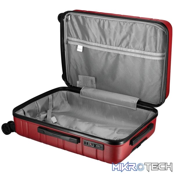 Highlander Bondi ABS 4-Wheel Spinner 65cm Luggage Red - Image 11