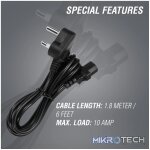 Power Cable 3 pin IEC to Type-M 1.8m 10A - black - Image 9