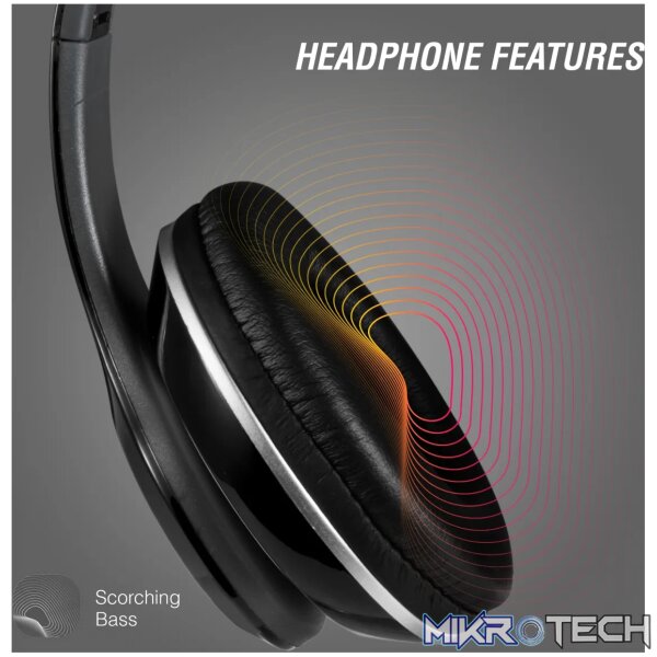 Volkano Falcon Series AUX Headphones - Black - Image 9