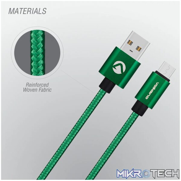 Volkano Fashion series cable Micro USB 1.8m - Apple Green - Image 8
