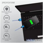 Volkano Fashion series cable Micro USB 1.8m - Sky-Blue - Image 8