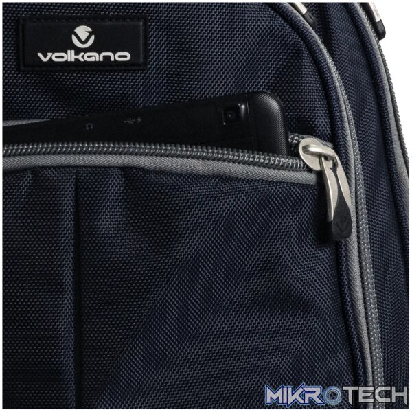 Volkano Orthopaedic Trolley Backpack 35L - Navy/ Grey - Image 9