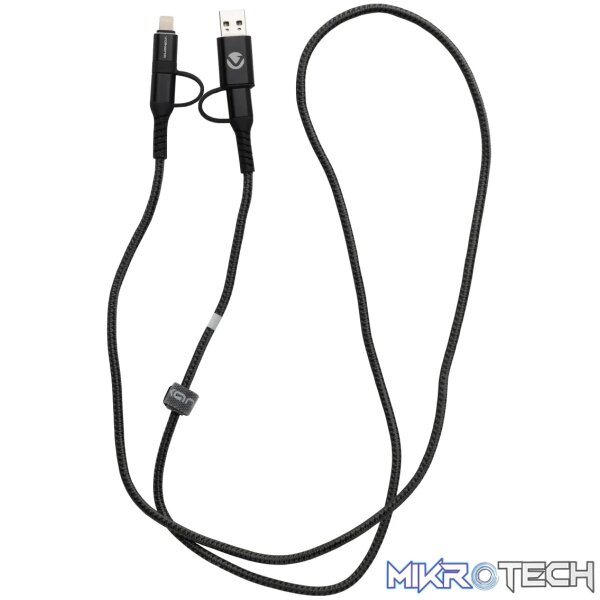 Volkano Weave series 4-in-1 charge & data cable,60 Watt,1.2m - Image 7