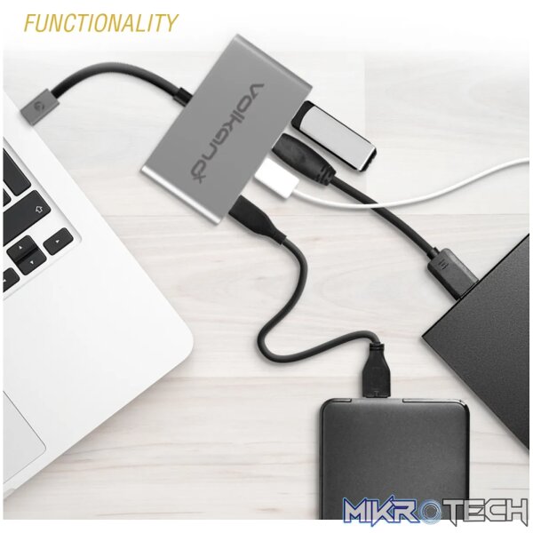 VolkanoX Core Hub series Type C to USB 3.0 Hub - Image 8