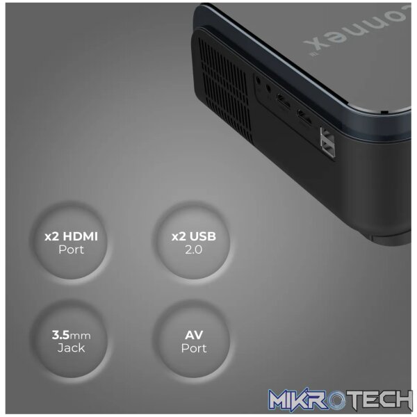 Connex Lumen series 1080P Projector with WIFI - Black - Image 9