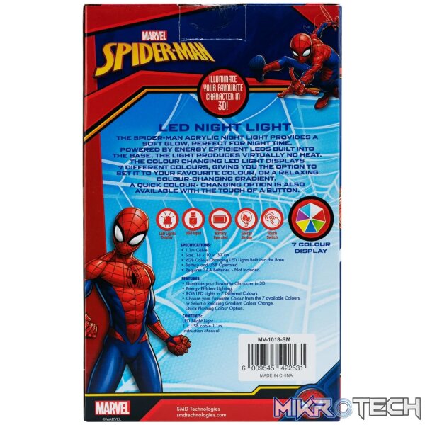 Marvel LED Night Light - Spider-Man - Image 8