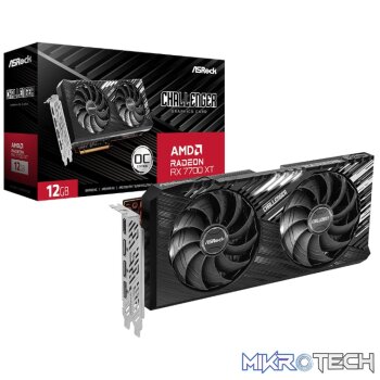 ASRock Radeon RX7700XT Challenger 12G OC 192-BIT Graphics Card