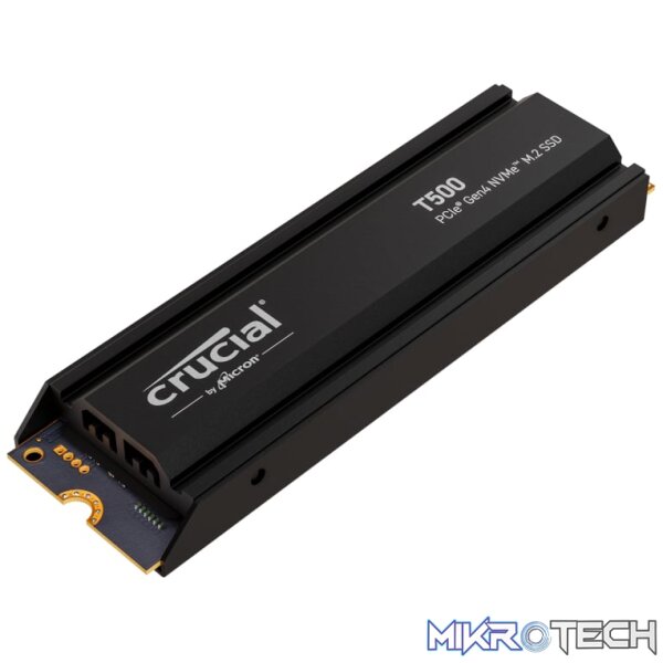 Crucial T500 1TB M.2 NVMe Gen4 with Heatsink NAND SSD - Image 2