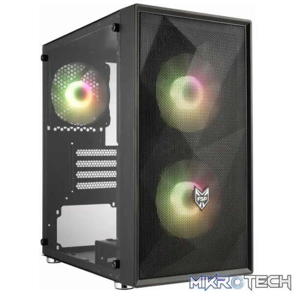 FSP CST130A Micro-ATXGaming Chassis - Black - Image 7